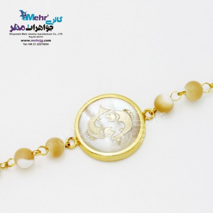 Gold and stone bracelet - Piscis-MB0114